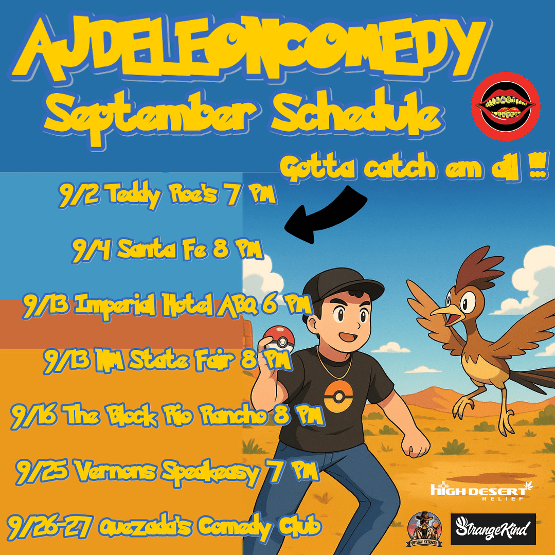 AJ Deleon Comedy Schedule for September 2025
